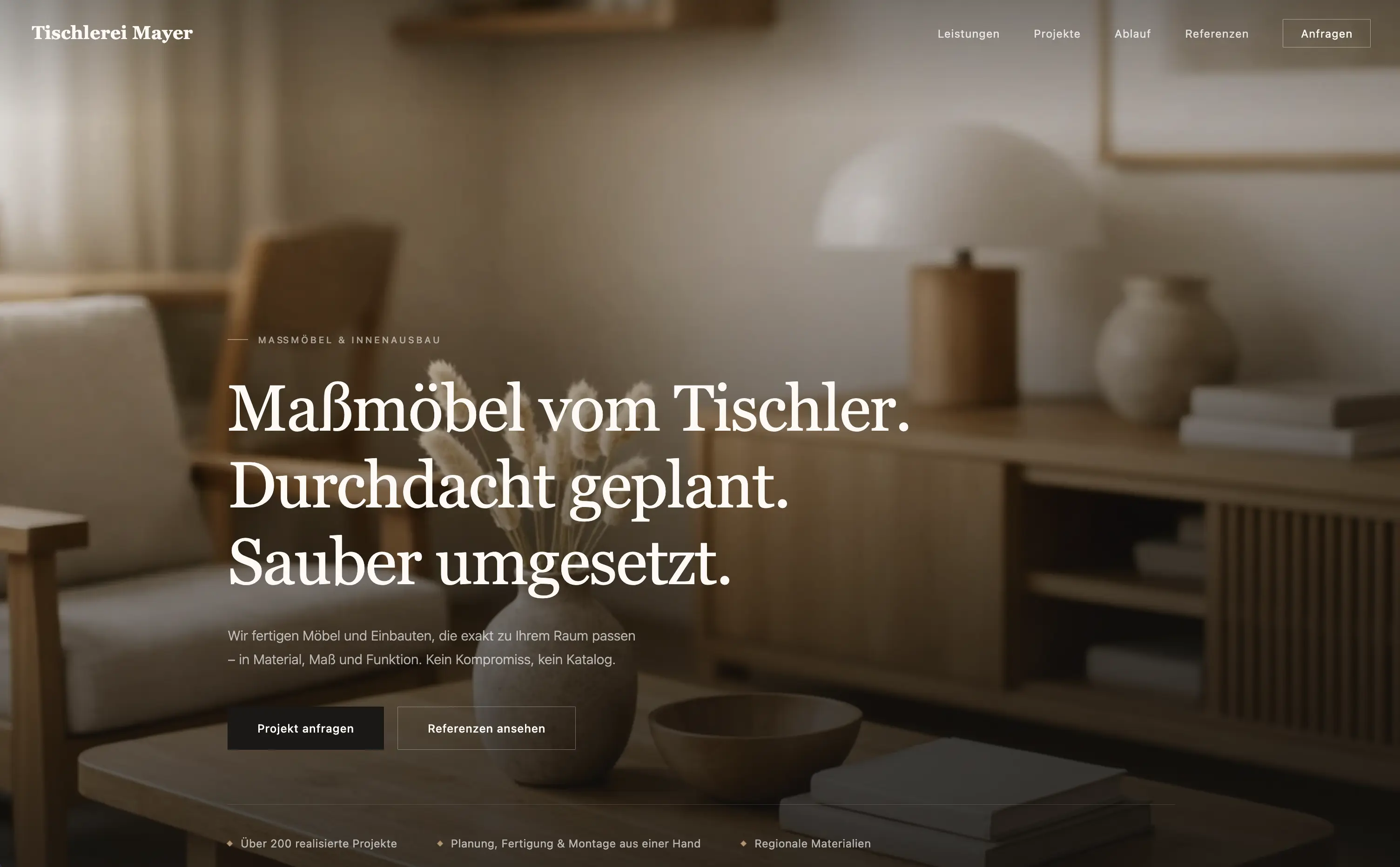 Demo Tischler-Website
